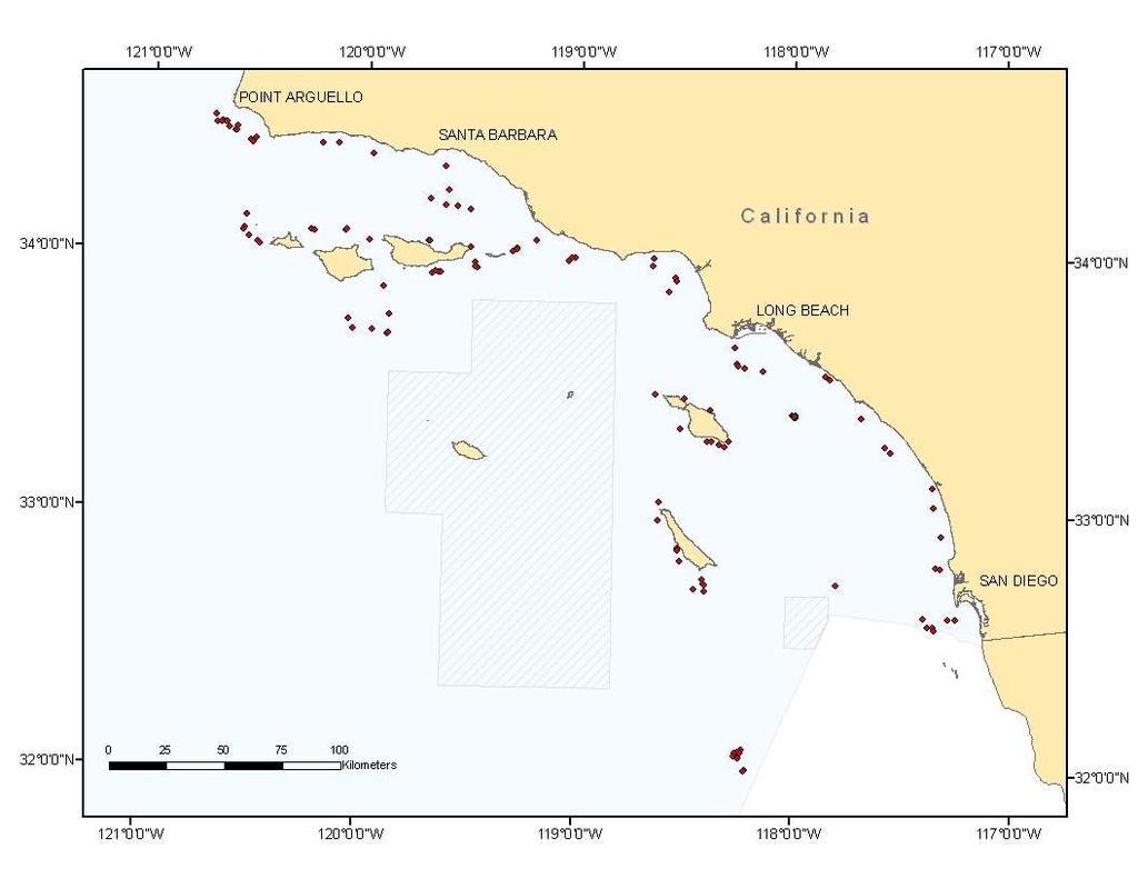 Survey Stations Point Conception San Miguel Is. Santa Barbara Santa Barbara Channel Point Hueneme Harrison Reef Santa Rosa Is. Santa Cruz Is. Anacapa Is.