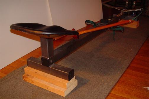 The Elevated Paddle One Raising the machine by 3 inches (7.6cm) is enough to keep the paddle shaft away from the floor and put the foot pegs at a comfortable level.