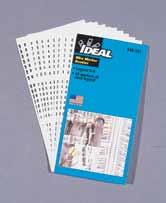 Wire Marker Booklets Convenient pocket-size booklets Plastic-impregnated cloth construction for long-lasting durability Resists abrasion, moisture, dirt and oil Perforated 1/4 in. x 1-1/2 in.