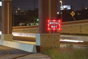 (TAPCO)) chevron signs also provide illumination in low-light driving conditions for curves that do not have roadway lighting.