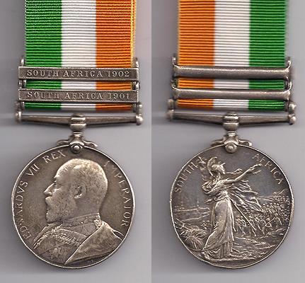 KING'S SOUTH AFRICA MEDAL TERMS The King's South Africa Medal was awarded to all troops who served in South Africa on or after 01 January 1902, and completed 18 months service before 01 June 1902.