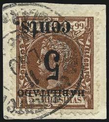 Puerto Principe, 1898-99, 5c on 5m Orange Brown, Inverted Surcharge (189a).