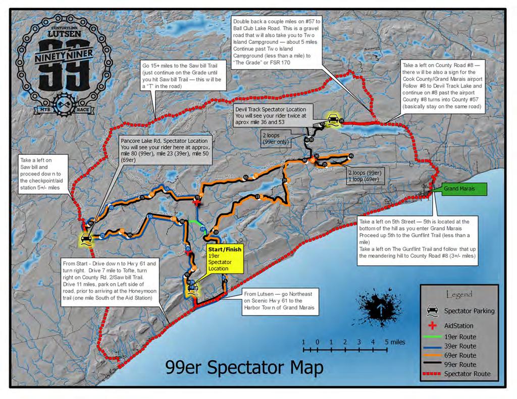 SPECTATOR MAP No spectators will be allowed at Aid Station 1,2&3.