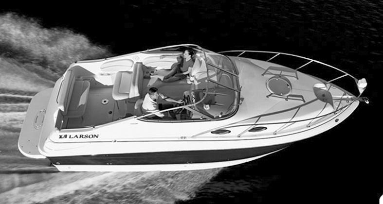 Bowrider Photo of an LXi 208 (Courtesy Larson Boats) The bowrider is an all-purpose runabout with an open bow that allows seating forward in the bow. The boat in the picture is a sterndrive model.