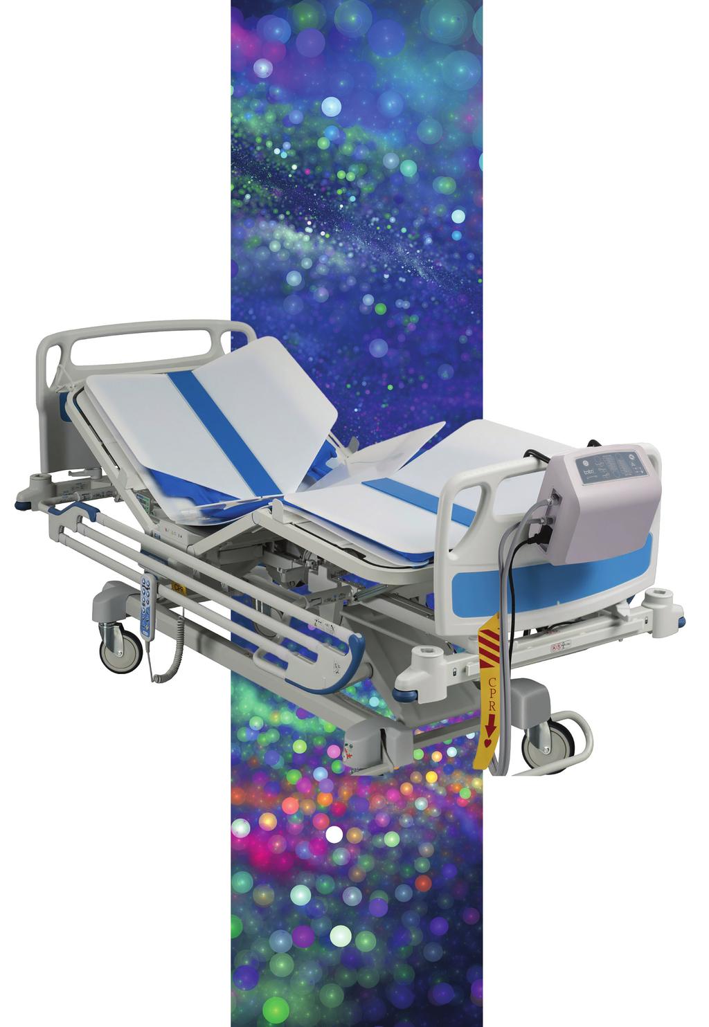 Upper body zone can profile individually to accommodate fixed backrests or positioning equipment Inflatable air cells