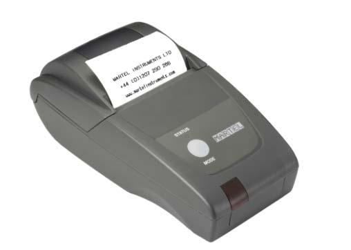 MCP7830 Infra-Red THERMAL PRINTER Applications Datasheet Introduction Features Easy-Load paper feature HP compatible IR interface IrDA and RS232 interfaces Rechargeable NiMH, AA batteries Recharge