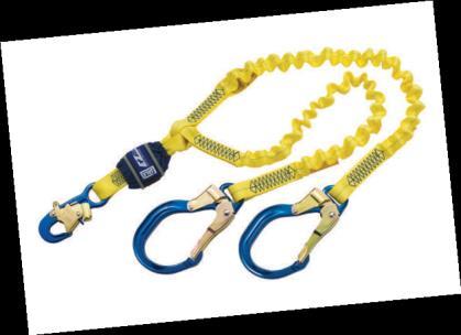 b. Energy-Absorbing Lanyards: The length of the lanyard used in fall arrest shall not exceed 6 feet. The strength of the lanyard and the energy absorber shall be 5,000 pounds minimum.