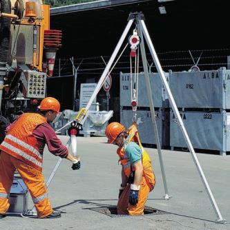 Mobile Scaffolds Manually Propelled Elevating Work Platforms (per ANSI/SIA A92.3): The platform of the mobile scaffolds will be equipped with a standard guardrail.