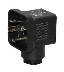 2 Plug-in connector conforming to DIN EN 175301-803-A With integrated bridge rectifier 2 pole +