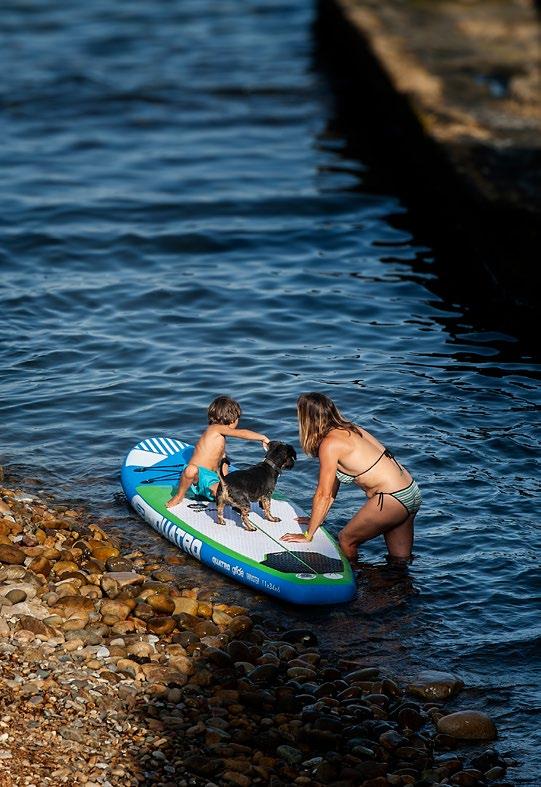 Glide All-Around Thruster silvia by ludovic The Glide Air is a wonderful all around inflatable Sup board that follows you wherever you carry it inside its compact and comfortable backpack.