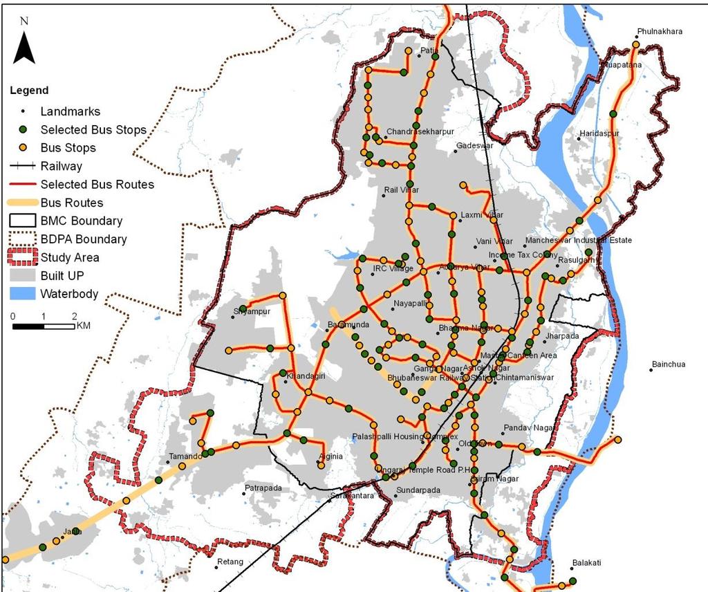 Preparatory Study for Benchmarking Selection of Public Transport Stops 1 Selection of bus stops for calculating average waiting time 3 Out of the total number of bus stops (N), a sample of (n) bus