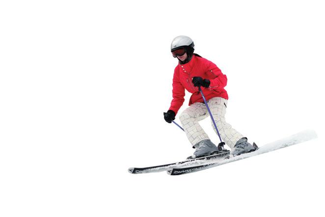 separation maintained as edging increases use of ski