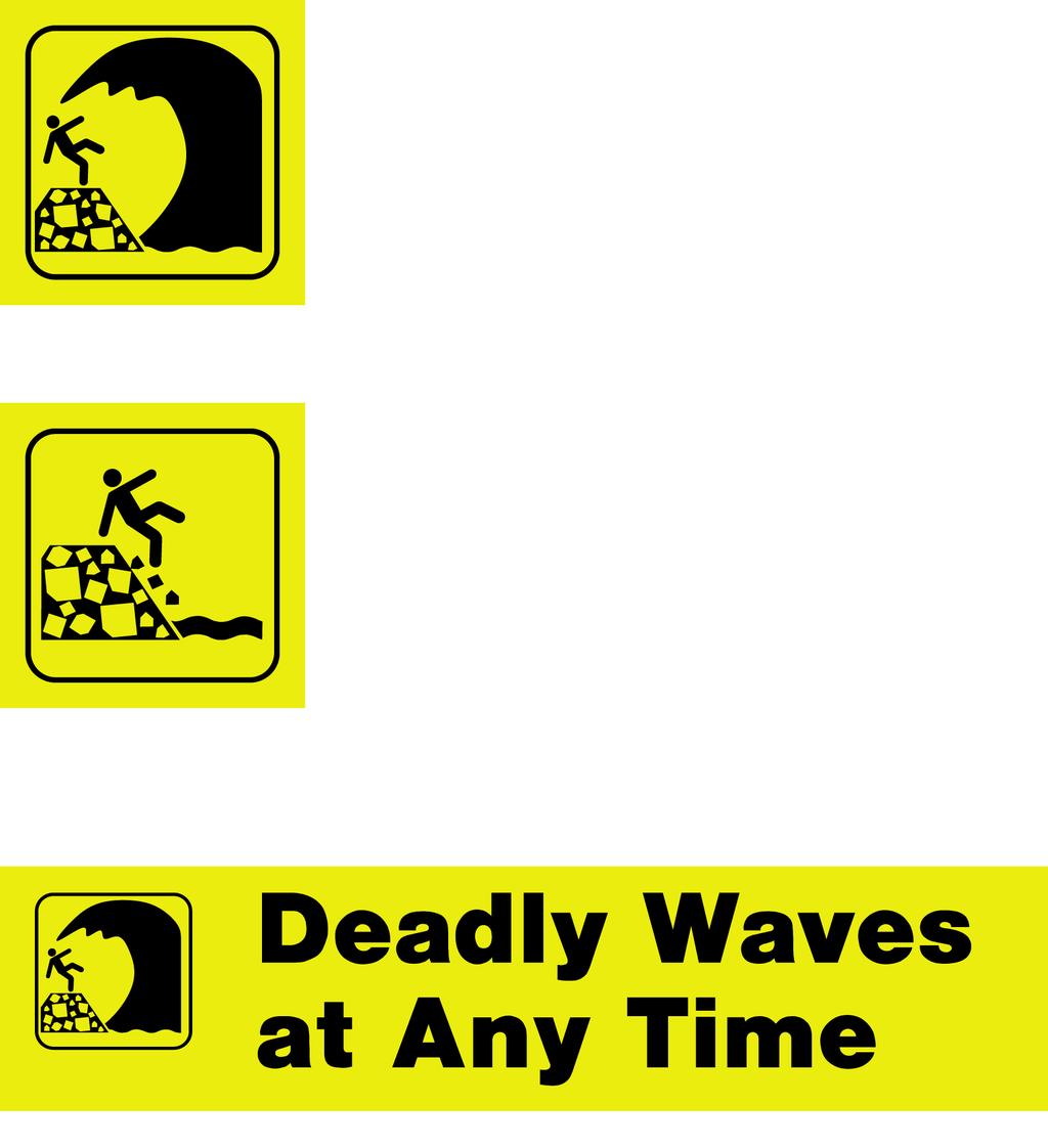 EP 31016a s for Jetty Hazards Two symbols have been developed to communicate specific hazards of jetties and breakwaters. They have been formatted as slat signs or symbol signs.