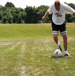 Move 3: The Step Over Feet are placed at one side of the ball, the player always starts with happy feet, and the