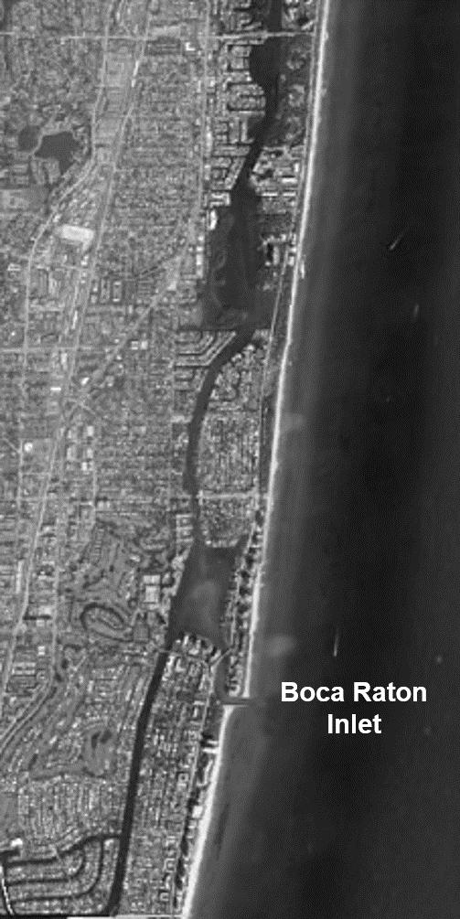 City of Boca Raton Shoreline had net recession of - 40 ft before beach nourishment (1883-1971) Entire shoreline - Receded - 40 ft before beach nourishment (1883-1971) -