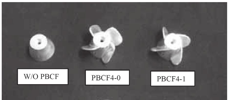 333 Energy Saving Technology of PBCF (Propeller Boss Cap Fins) and its Evolution In case of PBCF5-2, it has been found that KT is about the same level and KQ decreases a little, and the efficiency η0