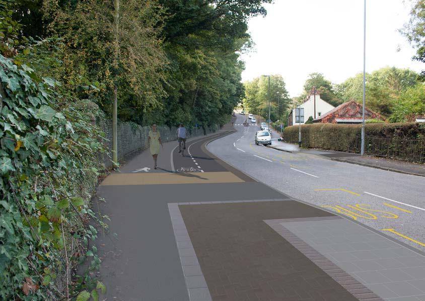 The existing segregated path would be widended to