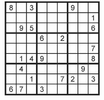 box contains the digits 1 through 9.