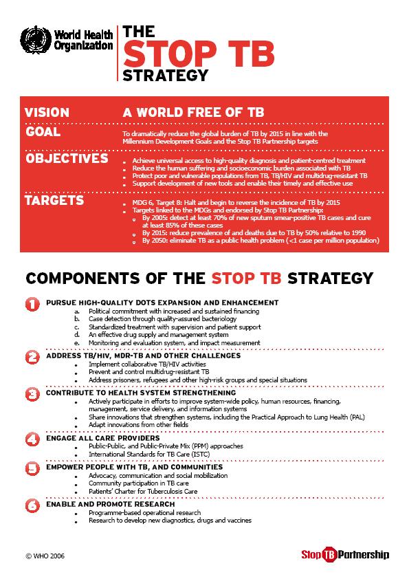 The global response: Stop TB Strategy & Global Plan 1.