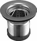 - BRASS STRAINER ASSEMBLY - FIXED POST BASKET - STOPPER 0 46224 01600 7 3 Clamshell 0 46224 01601 4 3 Clamshell Strainers Bar Sink For 2-2 1/2 Sink Openings 877PC STAINLESS STEEL FINISH - DEEP BASKET