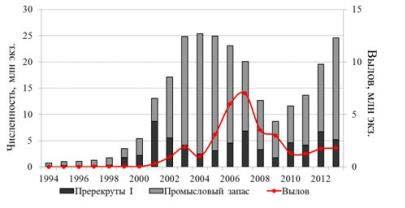 9 Table 1: Catch, effort, and quota of Russian red king crab in the Barents Sea (FSUE 2014; their Table 7 (Translated)) Figure 3: Commercial Stock and Landings of Red King Crab from the Russian EEZ