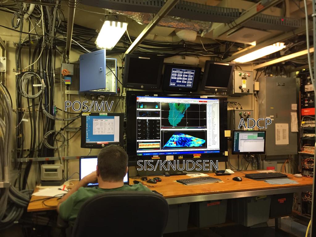 Figure 2.1: Instrument displays in the main lab of the Kilo Moana during km15-20.