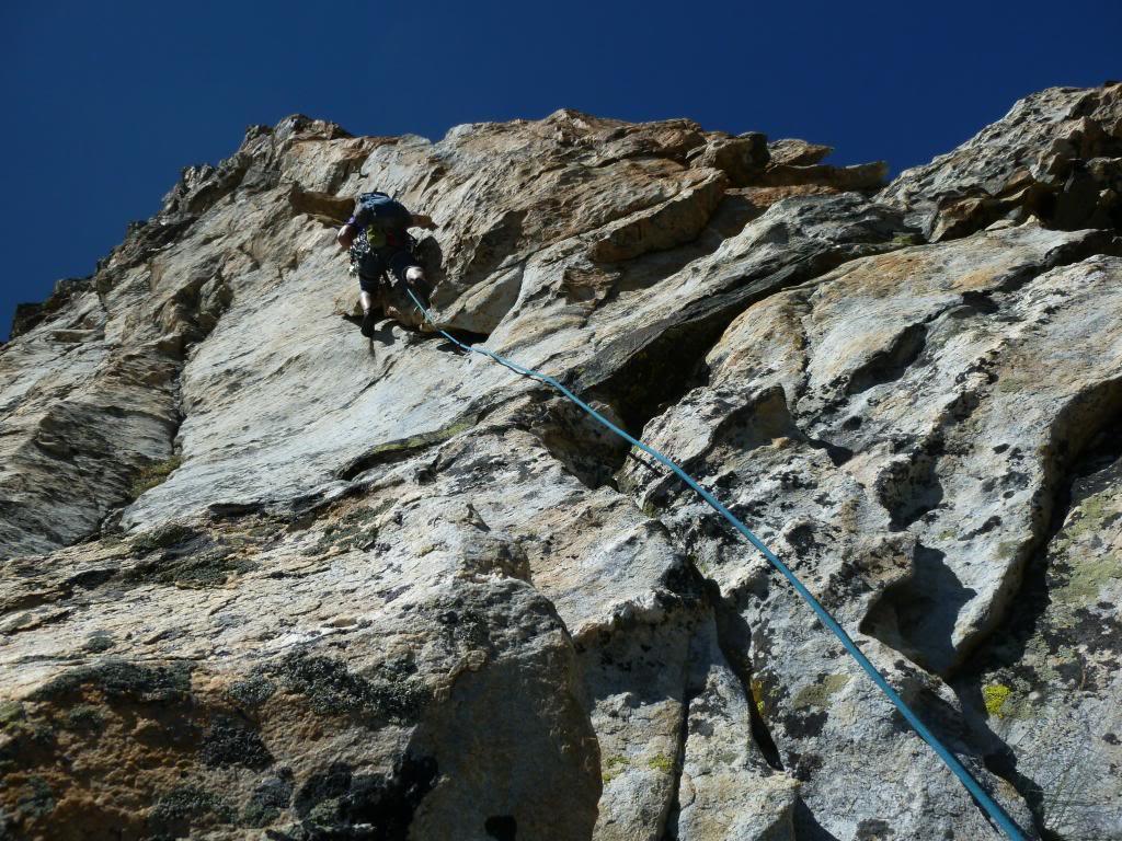 Pitch 6 is the first pitch of the arête