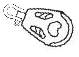 ANCHORING HALYARDS ➊ Once all wall anchors and eyebolts are installed, attach a Clevis block to each eyebolt on the anchoring wall. To attach, unscrew the clevis pin to release the clevis.