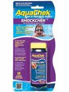 TEST STRIPS SHOCKCHEK TESTS FOR: 2 IMPORTANT CHEMISTRIES SO YOU KNOW WHEN TO SHOCK NEW Tests for: 2 important chemistries, Total & Free Chlorine, so you know when to shock.