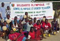 ANOCA Activities organised in N Djamena by the Chadian NOC for talented young athletes Olympic scholarship holder Kwame Nkrumah-Acheampong of Ghana after the slalom event XXI Olympic Winter Games in