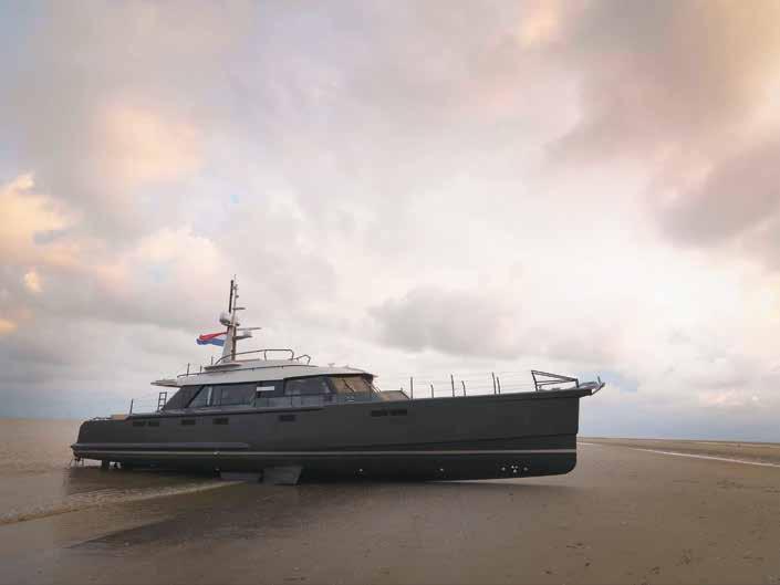 Design Brief A Study in Slender The Dutch design firm Vripack applies the theory of low displacement/length (LDL) powerboat hullforms to create the seakindly, fuel-efficient (21.5m).