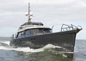 5m), designed by Dutch naval architects Vripack, specified that the elegant long-range motoryacht should be able to dry out gracefully on a falling tide. Right The s 18' (5.