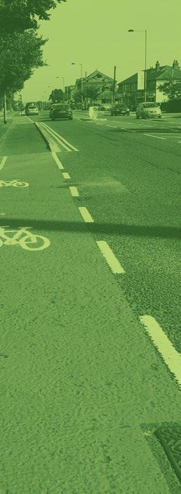 For drivers and pedestrians, remember to look out for people on bikes wherever you see a green surface.