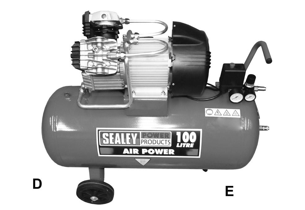 The air tank is a pressure vessel and the following safety measures apply: Under the PRESSURE SYSTEMS SAFETY REGULATIONS 2000 it is the responsibility of the owner of the compressor to initiate a
