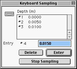 July 23 Buoyant Force 3 PART III: Data Recording Before recording data for later analysis, you may wish to practice using keyboard sampling to collect data. 1.