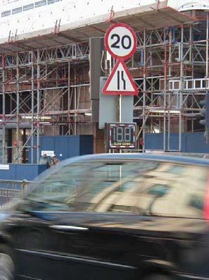 enforce the lower speed limit in order to protect vulnerable road users and construction site workers, on the temporary road layout.