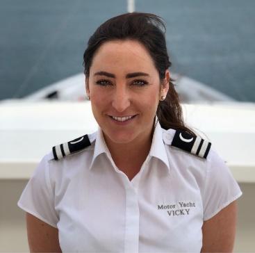 Stewardess: Victoria Hudson, British Between 2011 and 2016 Victoria gained valuable experience as nanny, party organizer, hostess and concierge in the UK, Australia and France.