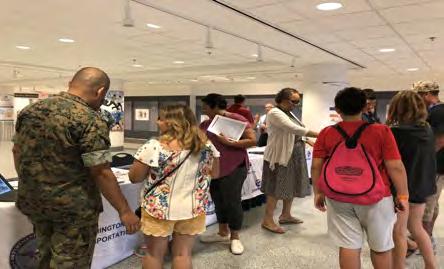 95 Express Lanes/Eads Street Construction Information Table on July 16, 2018 The WHS TMPO hosted an information table at the Pentagon on July 16, 2018, the first day of the major construction work on