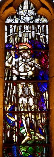 The left hand panel is of St George, and the face of St George is a portrait of Edward Bligh himself.