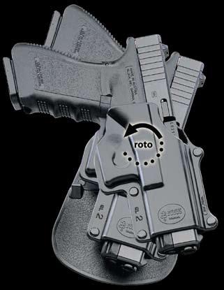 thumb activated lever with large purchase area Available in Roto-Holster paddle for cant adjustment