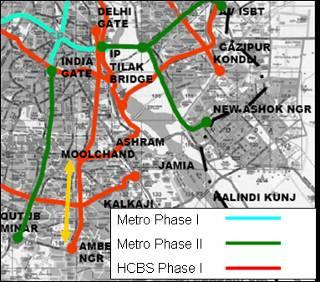 INTRODUCTION The initial 5.8 Km of the Bus Corridor in Delhi became operational on April 20 th 2008. The facility stretches from Moolchand to Ambedkar Nagar along JBT Marg in South Delhi.