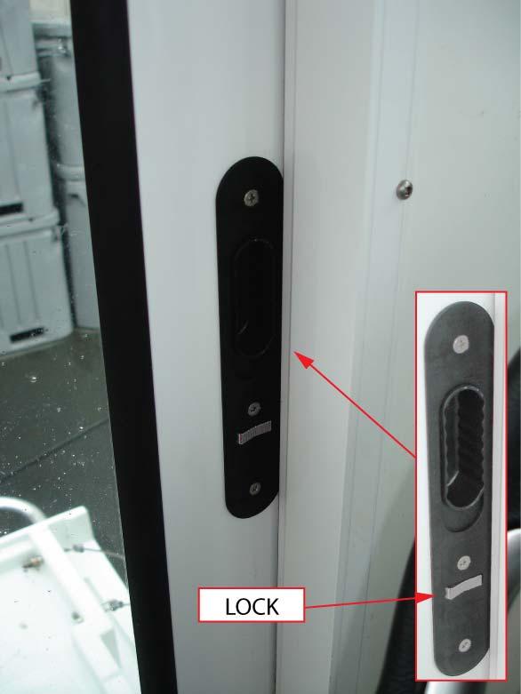 handle and latch (installed