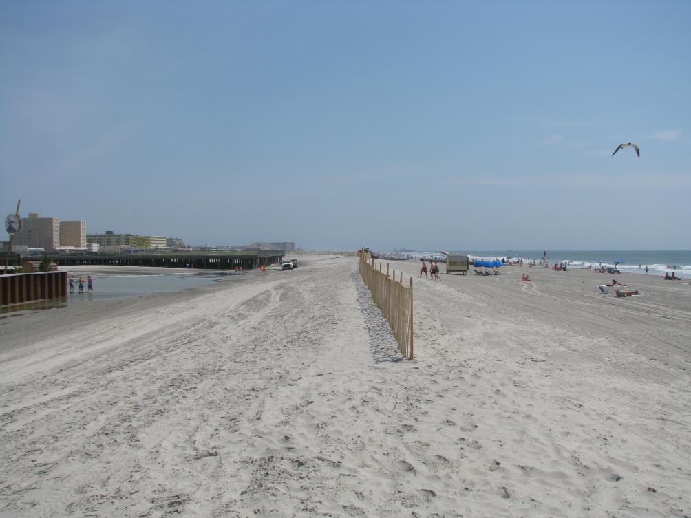 existed pre-sandy. The beach was flattened and dune system eliminated by Sandy and further eroded during winter storm Saturn.