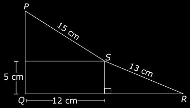 34. Figure PQRS below is made up of a rectangle and two right triangles. What is the perimeter of figure PQRS? A. 78 cm B. 66 cm C. 62 cm D. 45 cm 35.