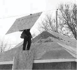 Shingling new construction Shingling on new construction projects requires 100% fall protection. Workers must tie off to anchors on the roof such as ridge brackets or straps.