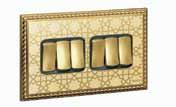 Alhambra Arabic design, British engineering Specifications Electroplated diecast plates with electrophoretically applied decorative finish and matching rockers No visible fixing screws Terminal