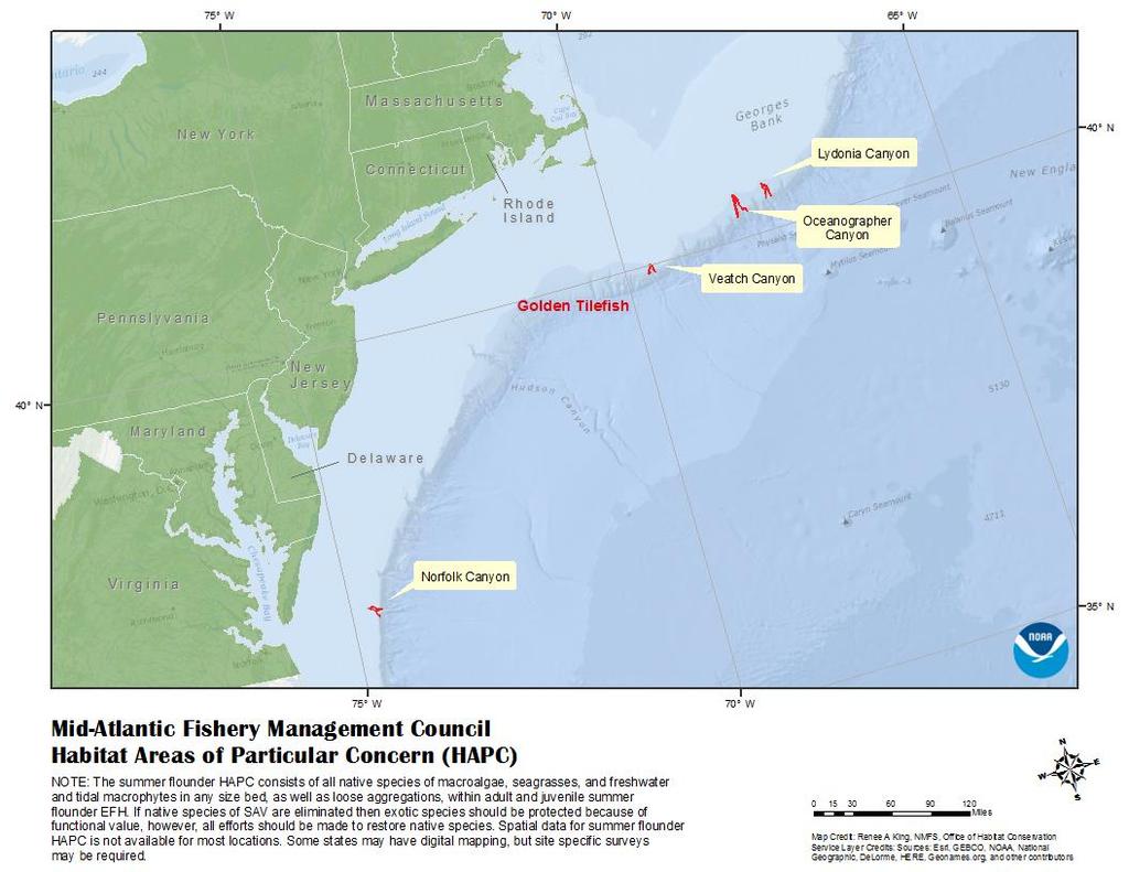 2. Mid-Atlantic Summary of current approach The Mid-Atlantic Fishery Management Council has made limited use of the Habitat Area of Particular Concern (HAPC) designation to date, in part due to