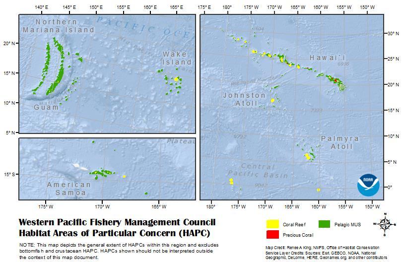 6. Western Pacific Summary of current approach The Western Pacific Regional Fishery Management Council s use of the Habitat Area of Particular Concern (HAPC) designation reflects the region s