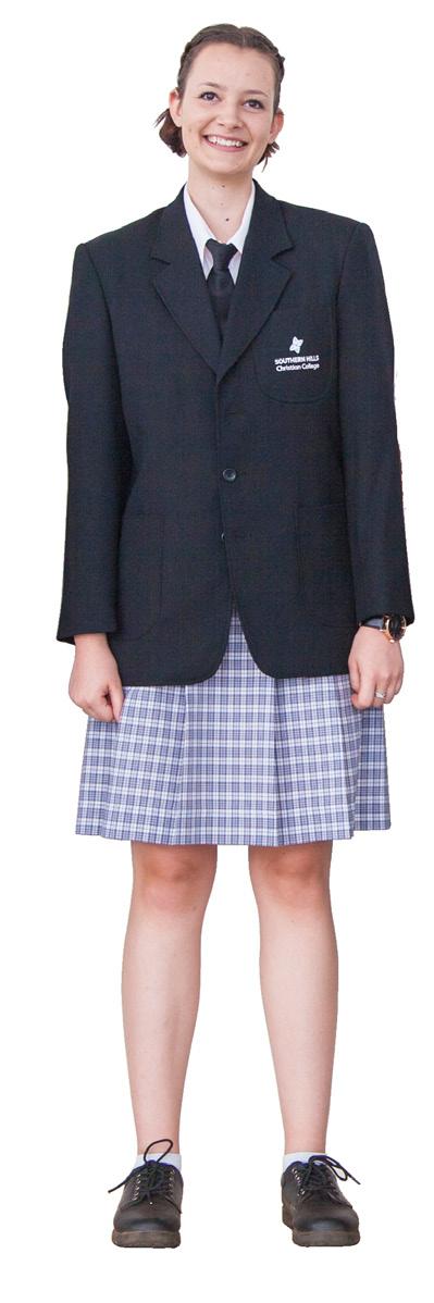 lace-up school shoes, with heel Optional : Blazer and necktie