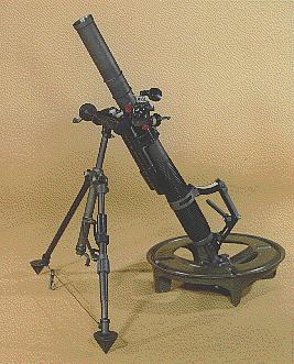 M224, 60mm Lightweight Company Mortar System (LWCMS) Range: 70 m